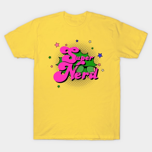 Super Nerd Comic Book T-Shirt by AlondraHanley